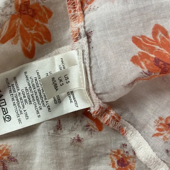 Free people Amanda ruffle wrap top blouse in ivory combo floral print - Picture 5 of 6